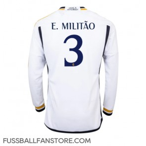 Real Madrid Eder Militao #3 Replik Heimtrikot 2023-24 Langarm